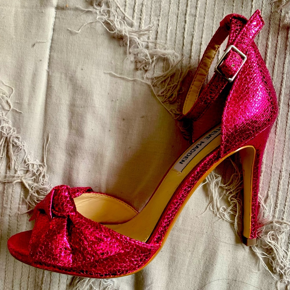 Pink heels.